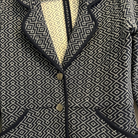 Pendleton Blazer Jacket - Diamond White and Navy Pattern - Size M - Picture 3 of 9